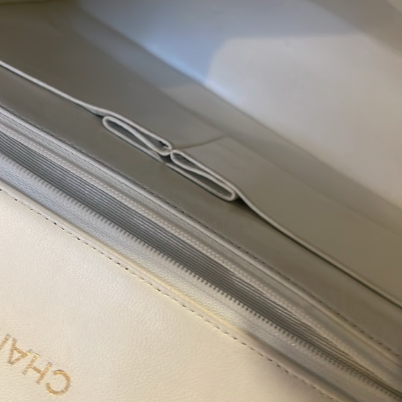 Chanel Bag Vintage CC Matelasse Chain Shoulder Lambskin White RARE - Picture 6 of 13